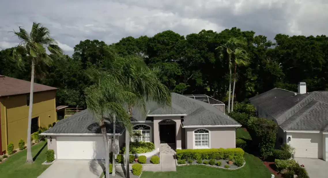 Aerial view of our recent roof