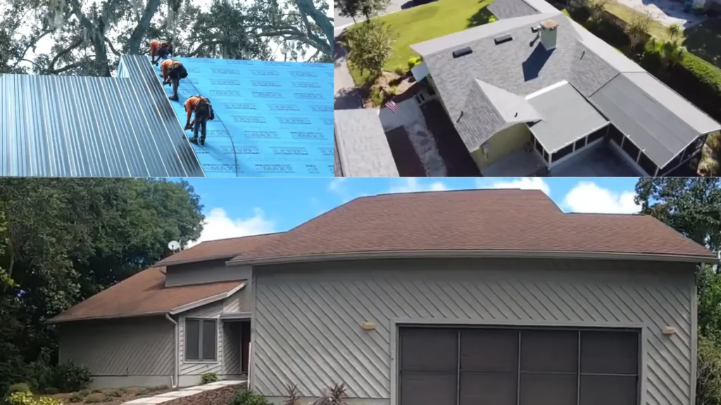 Comparison of metal roofing installation and traditional asphalt shingles on Gainesville Florida residential homes