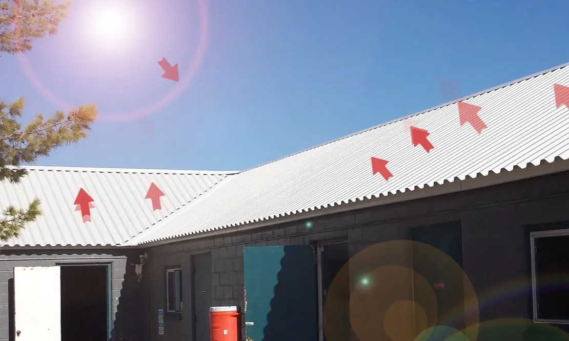 white metal roof reflecting solar heat to improve energy efficiency in Gainesville